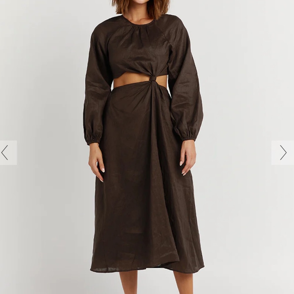 WHITE LINEN DRESS